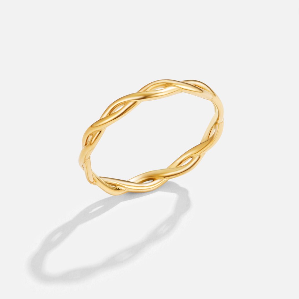 Bague infini 18K dorée tournante