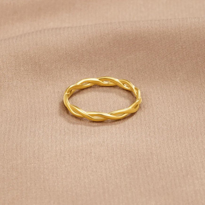 Bague infini 18K dorée tournante