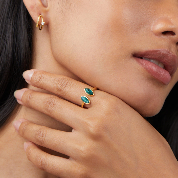Bague verte jade