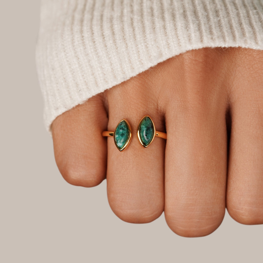 Bague verte jade