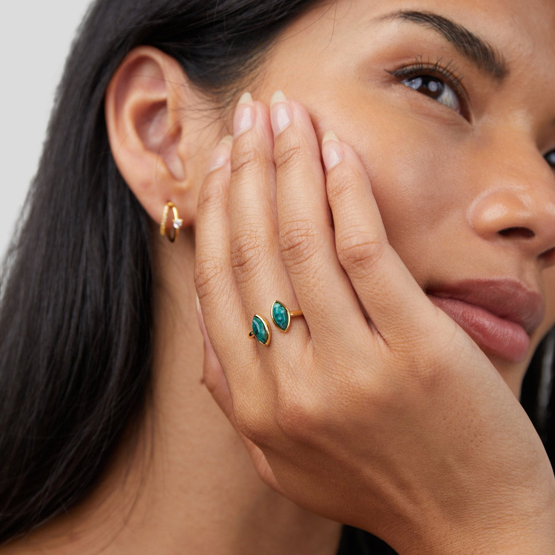 Bague verte jade