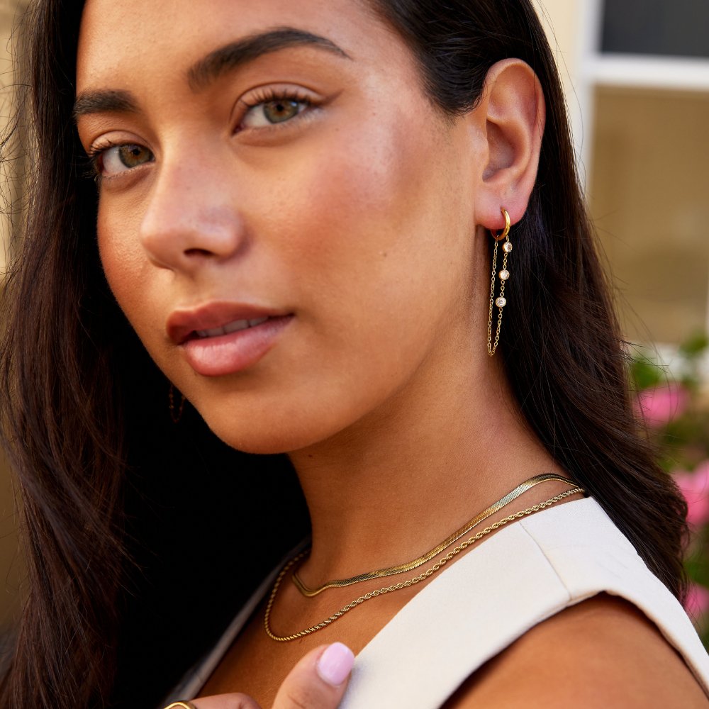 Boucles d’oreilles Kira à gouttes en cristal