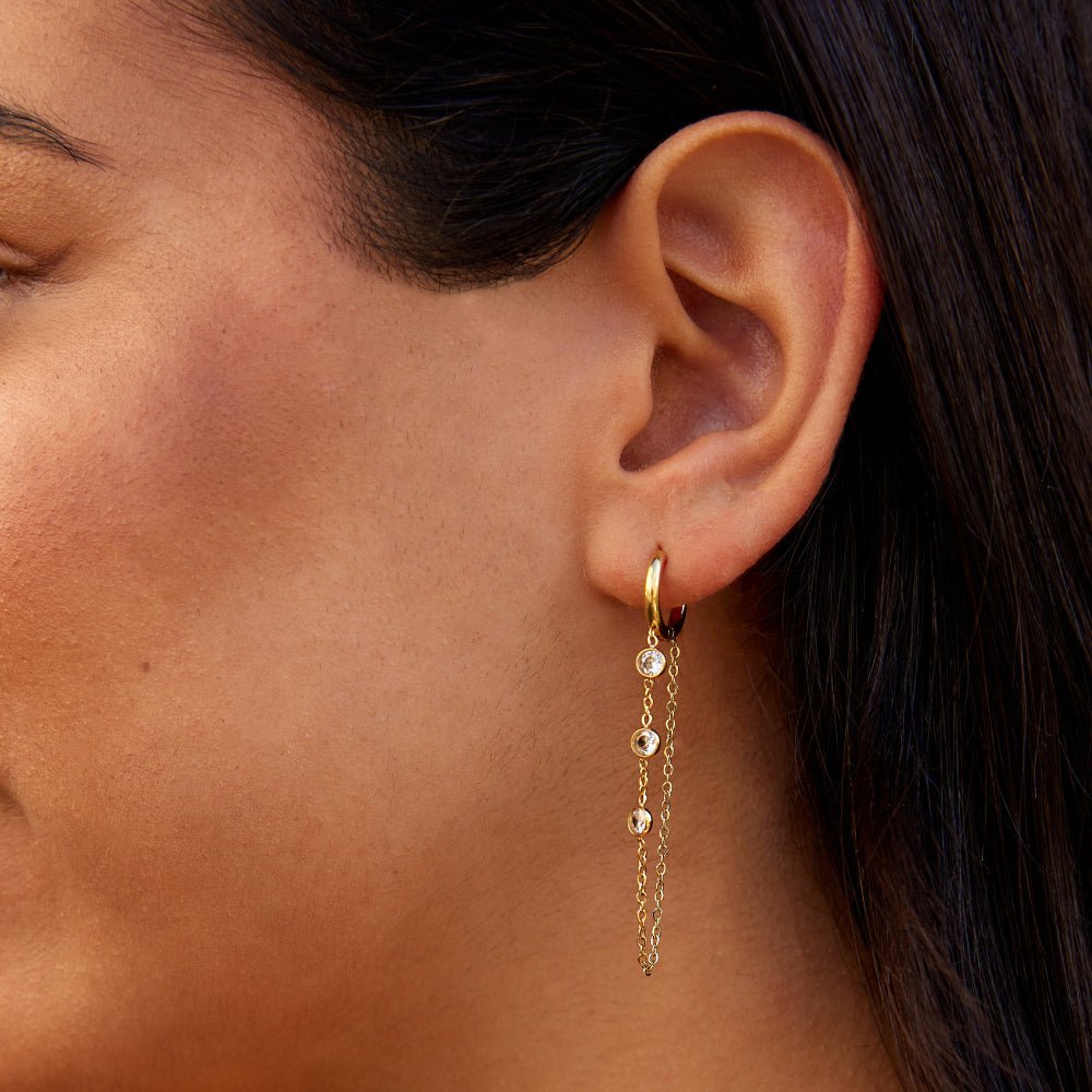Boucles d’oreilles Kira à gouttes en cristal