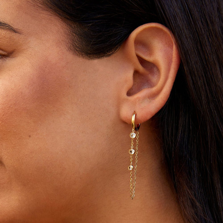 Boucles d’oreilles Kira à gouttes en cristal