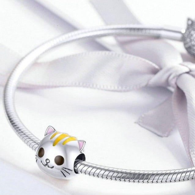 Charm Tête de chat - Maison Perle