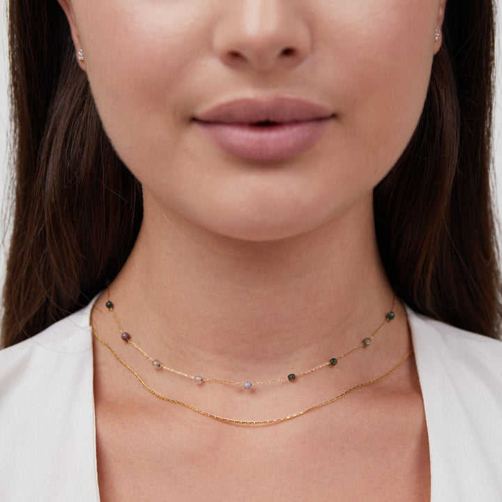 Alana multirang Collier doré s pierremi