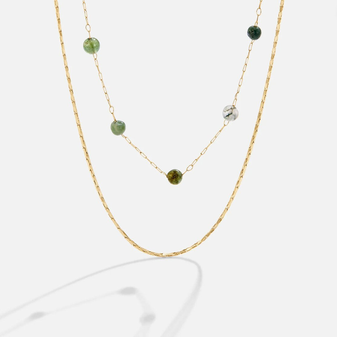 Alana multirang Collier doré s pierremi