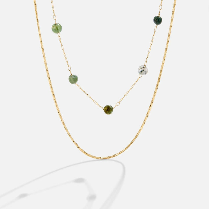 Alana multirang Collier doré s pierremi