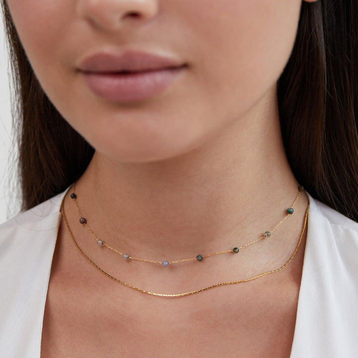 Alana multirang Collier doré s pierremi