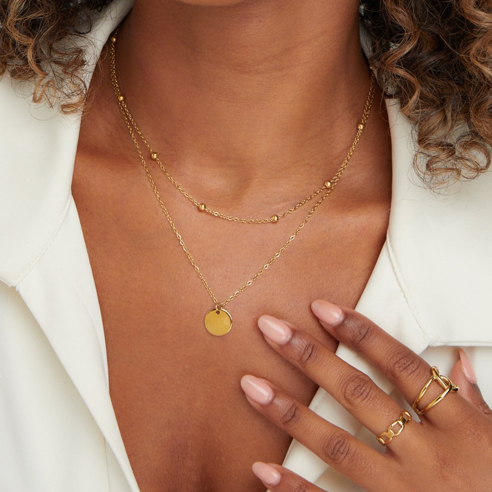 Collier multirang à médaillons