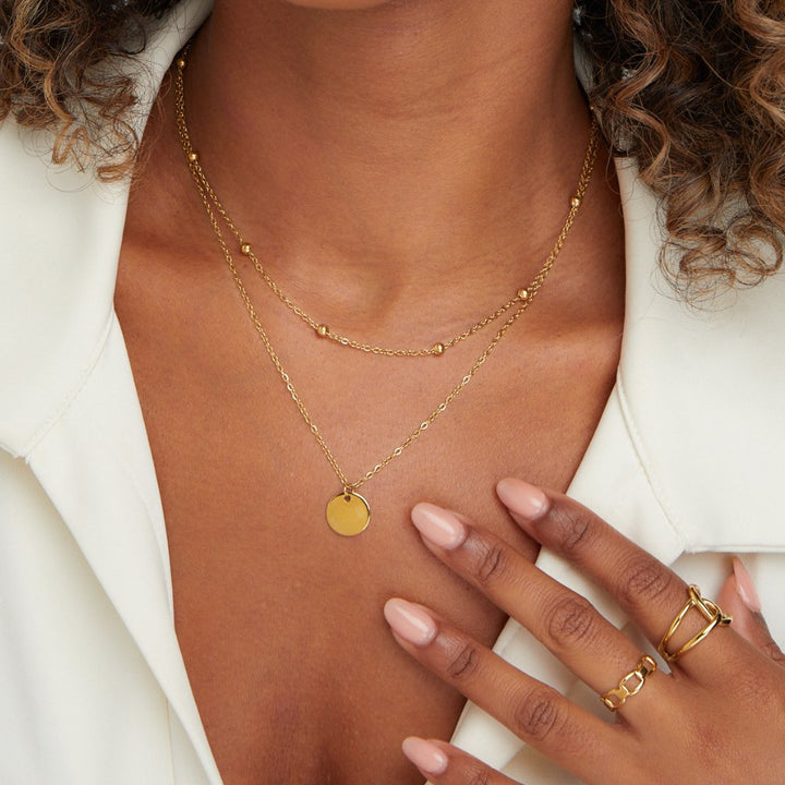 Collier multirang à médaillons