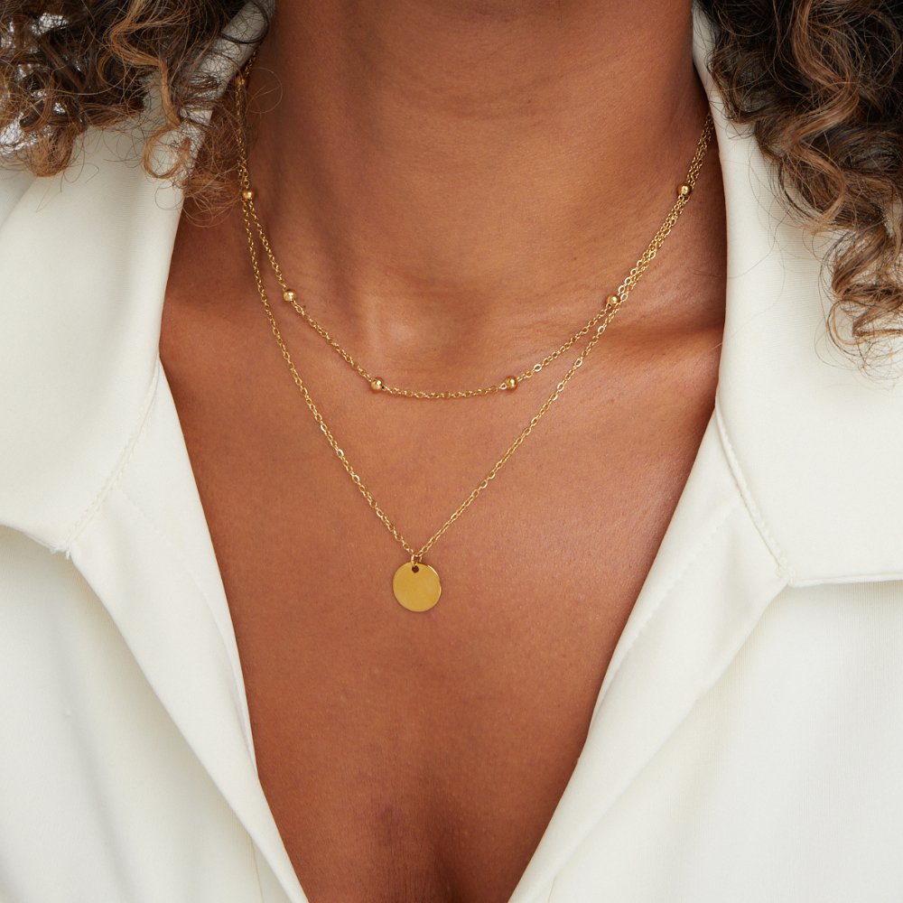Collier multirang à médaillons