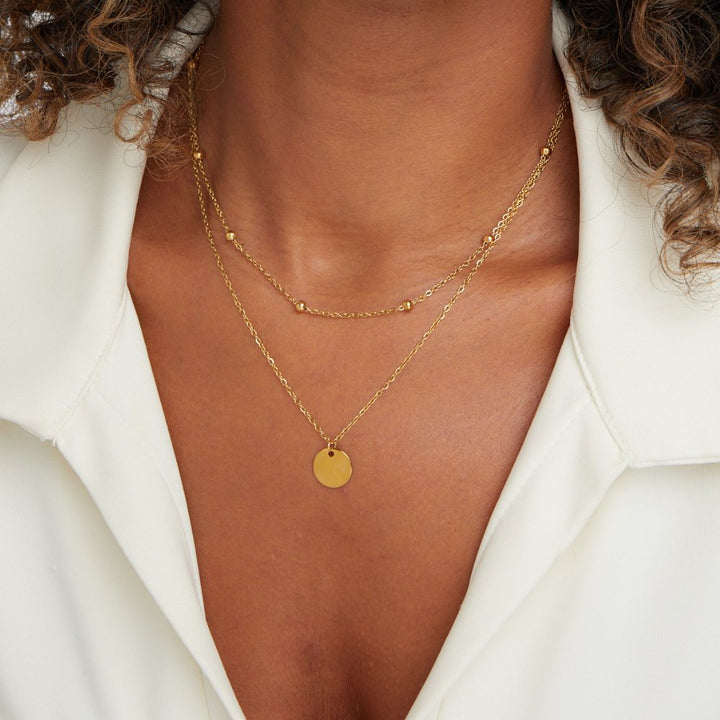 Collier multirang à médaillons