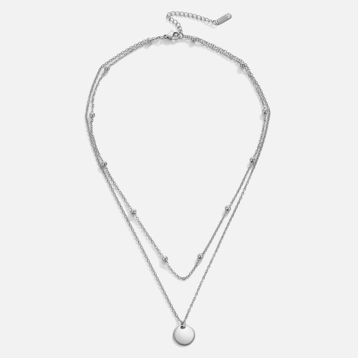 Collier argenté à médaillons