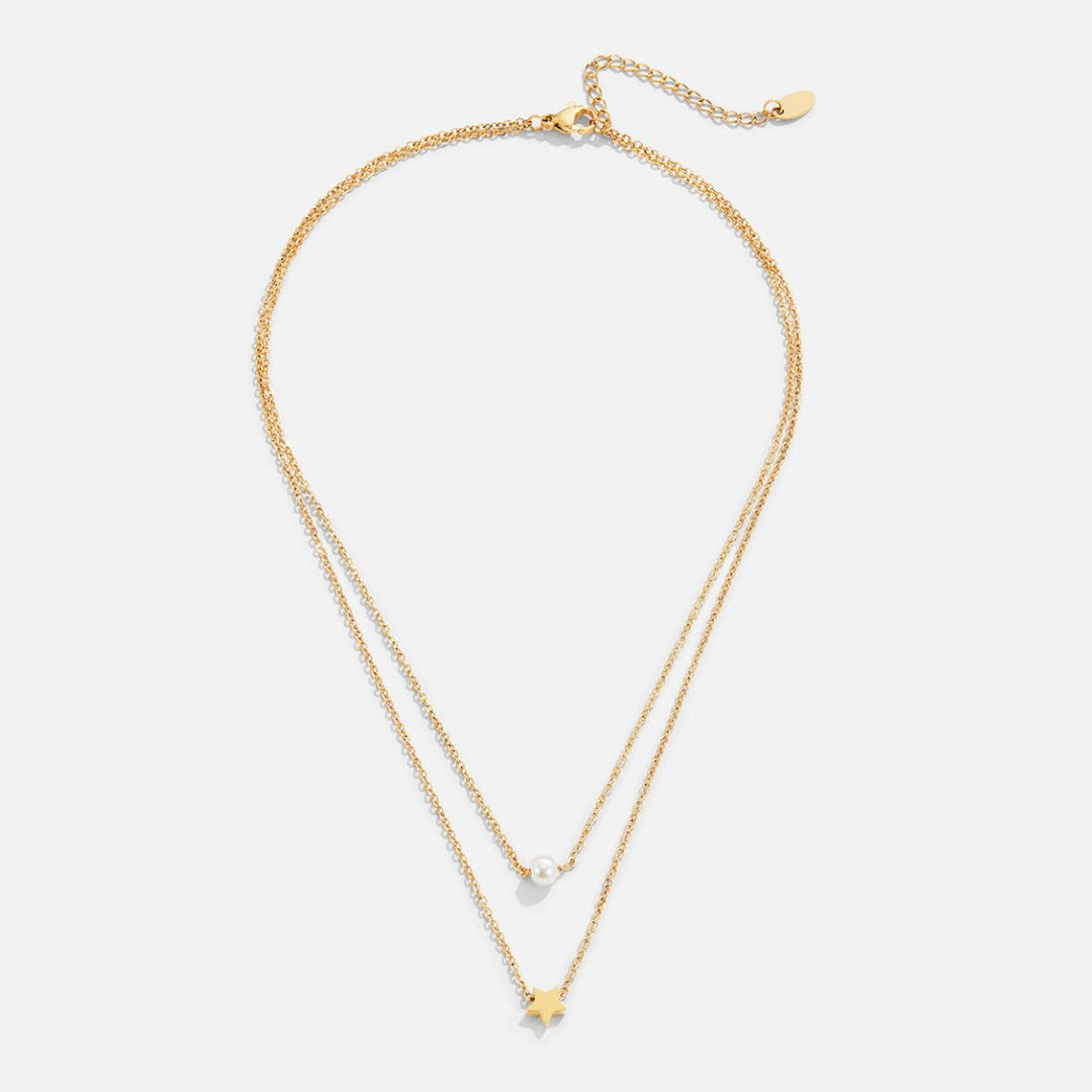 Viacvrstvová dorée hviezda a collier de perles
