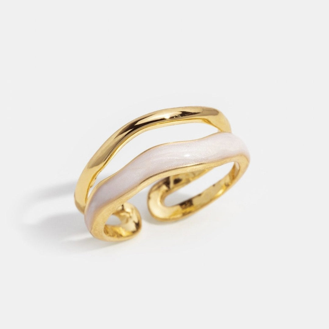 Bague texturée dorée Sahara