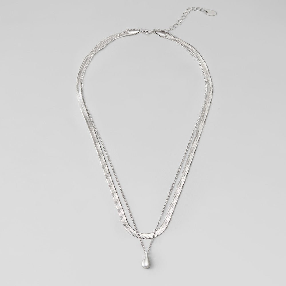 Bella multirang Collier argenté s kvapkou