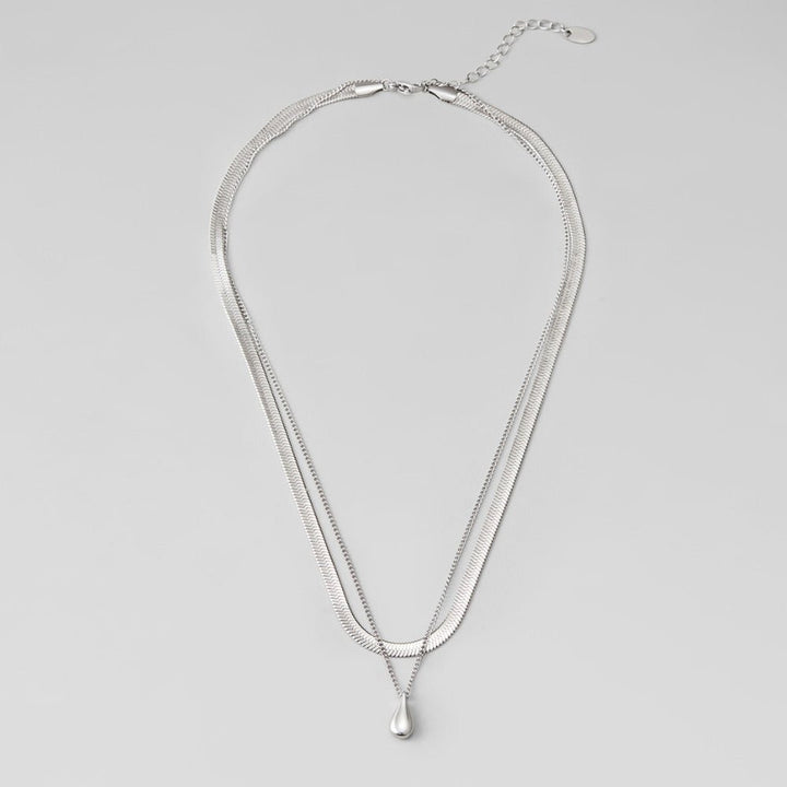 Bella multirang Collier argenté s kvapkou