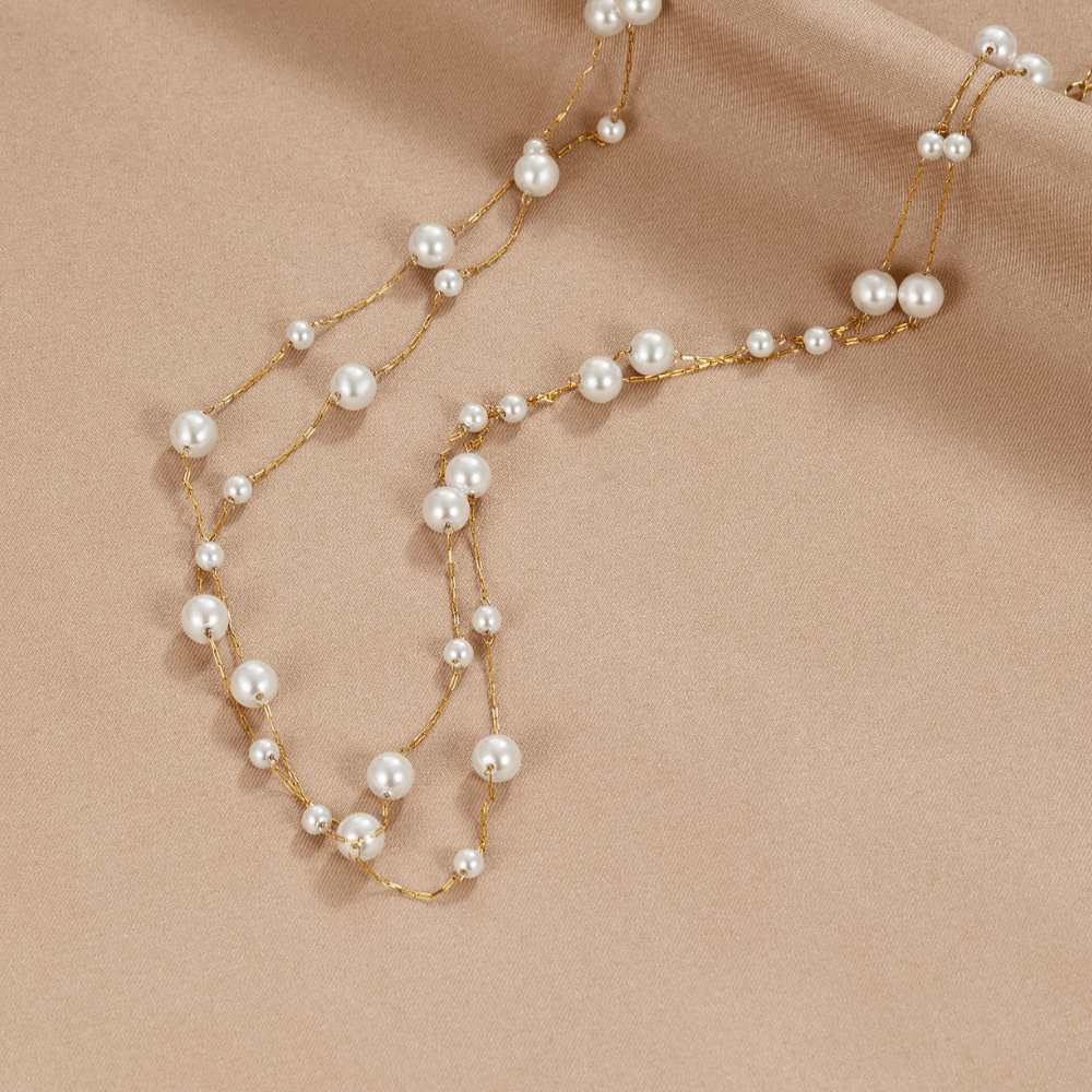 Collier multirang de perles Tori
