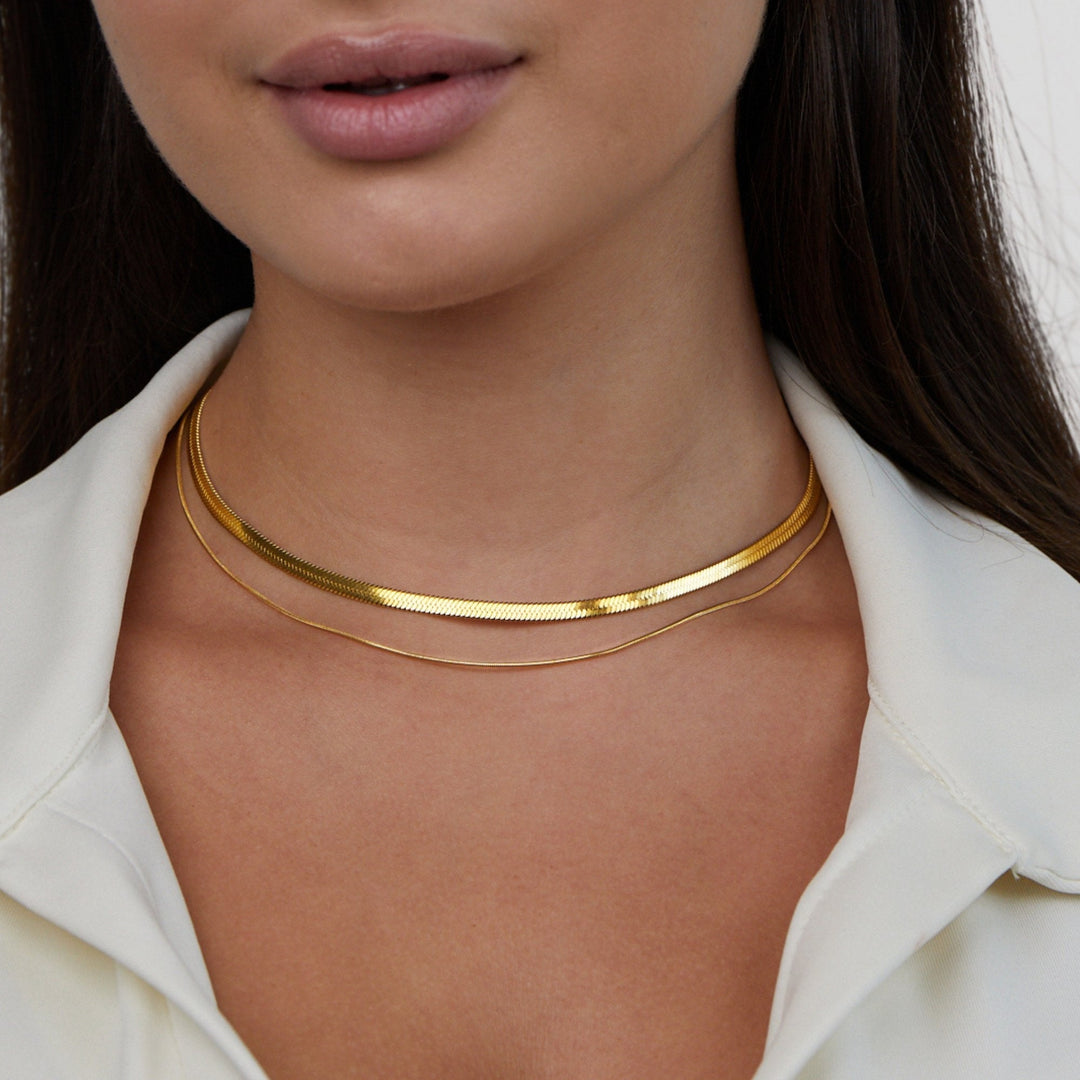 Layla collier multirang plaqué or 18K
