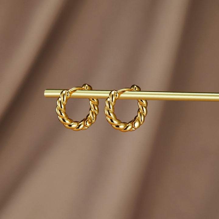 Boucles d’oreilles dorées torsadées Layla