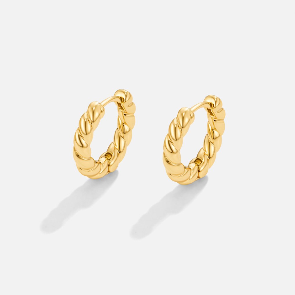 Boucles d’oreilles dorées torsadées Layla