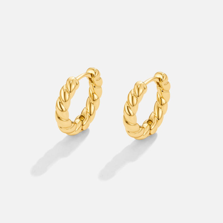 Boucles d’oreilles dorées torsadées Layla