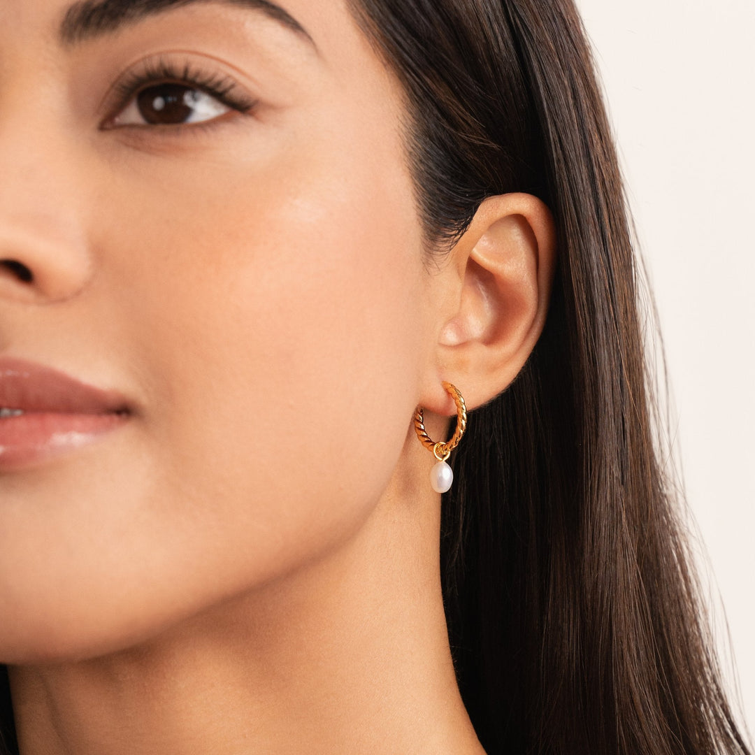 Boucles d’oreilles Layla Pearl torsadées
