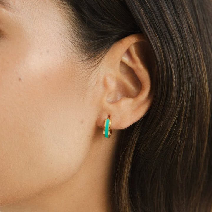 Boucles d’oreilles vert canard Leigh