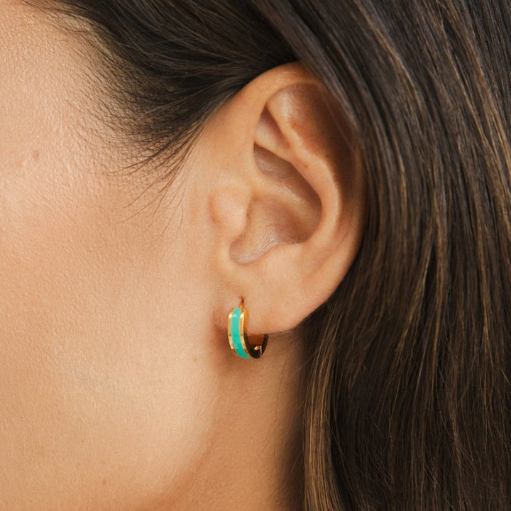 Boucles d’oreilles vert canard Leigh