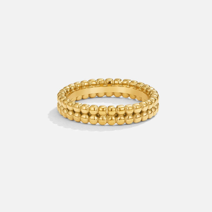 Bague dorée Leon perles