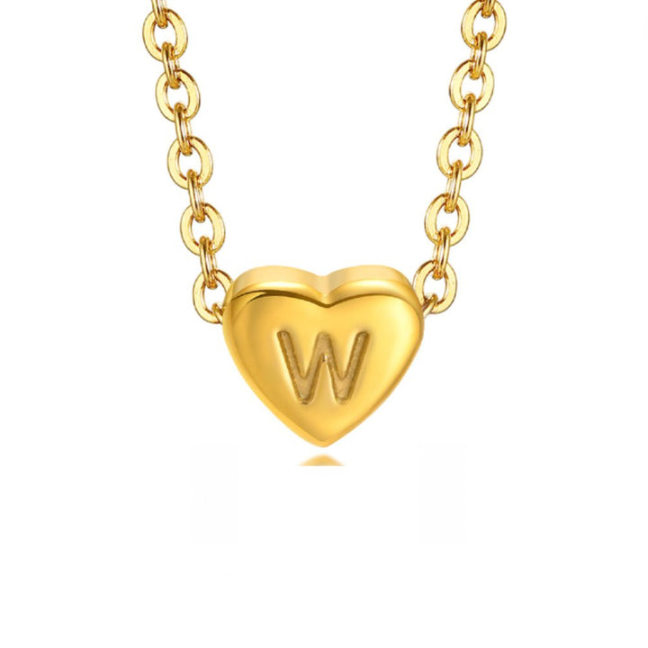 Collier so srdcom a iniciálou