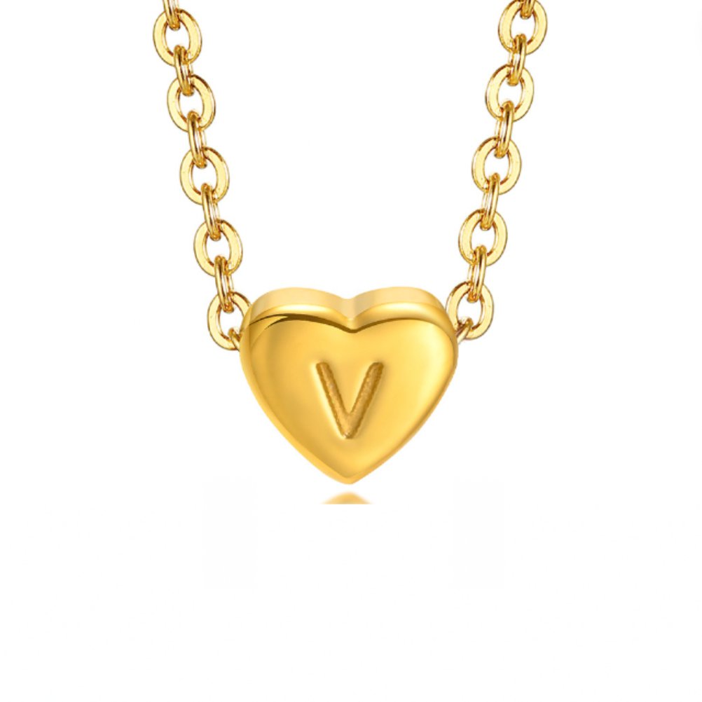 Collier so srdcom a iniciálou