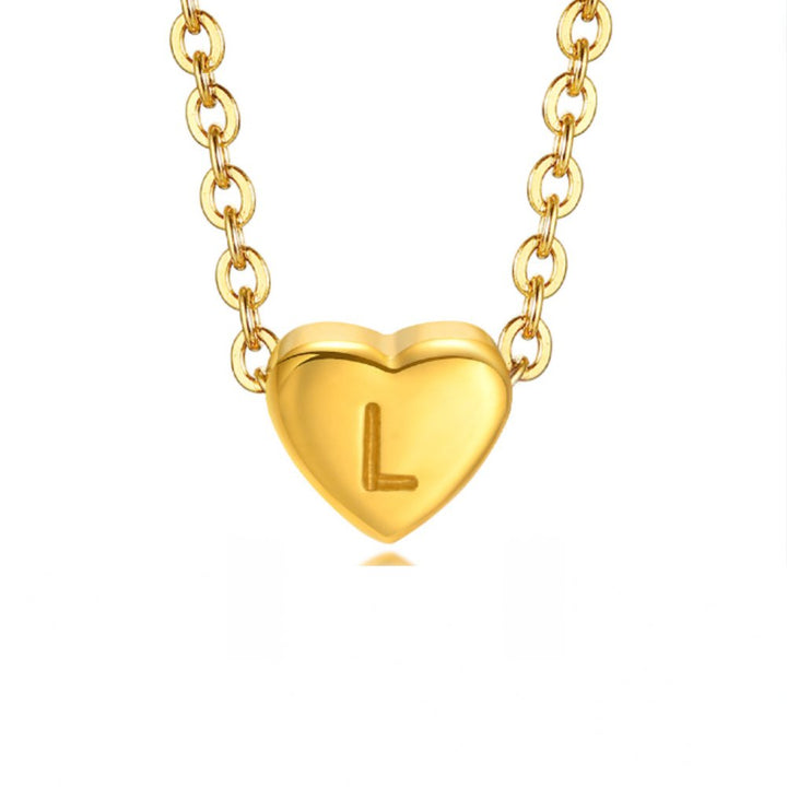 Collier so srdcom a iniciálou