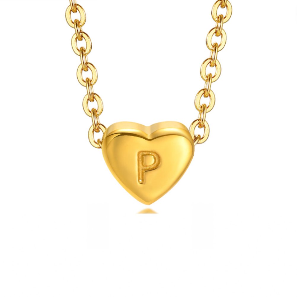 Collier so srdcom a iniciálou