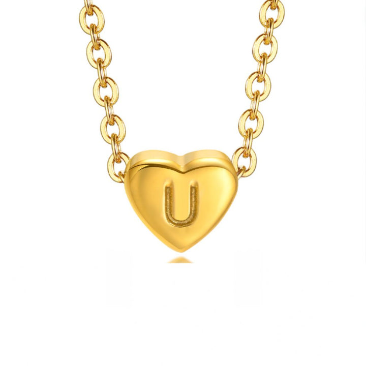 Collier so srdcom a iniciálou