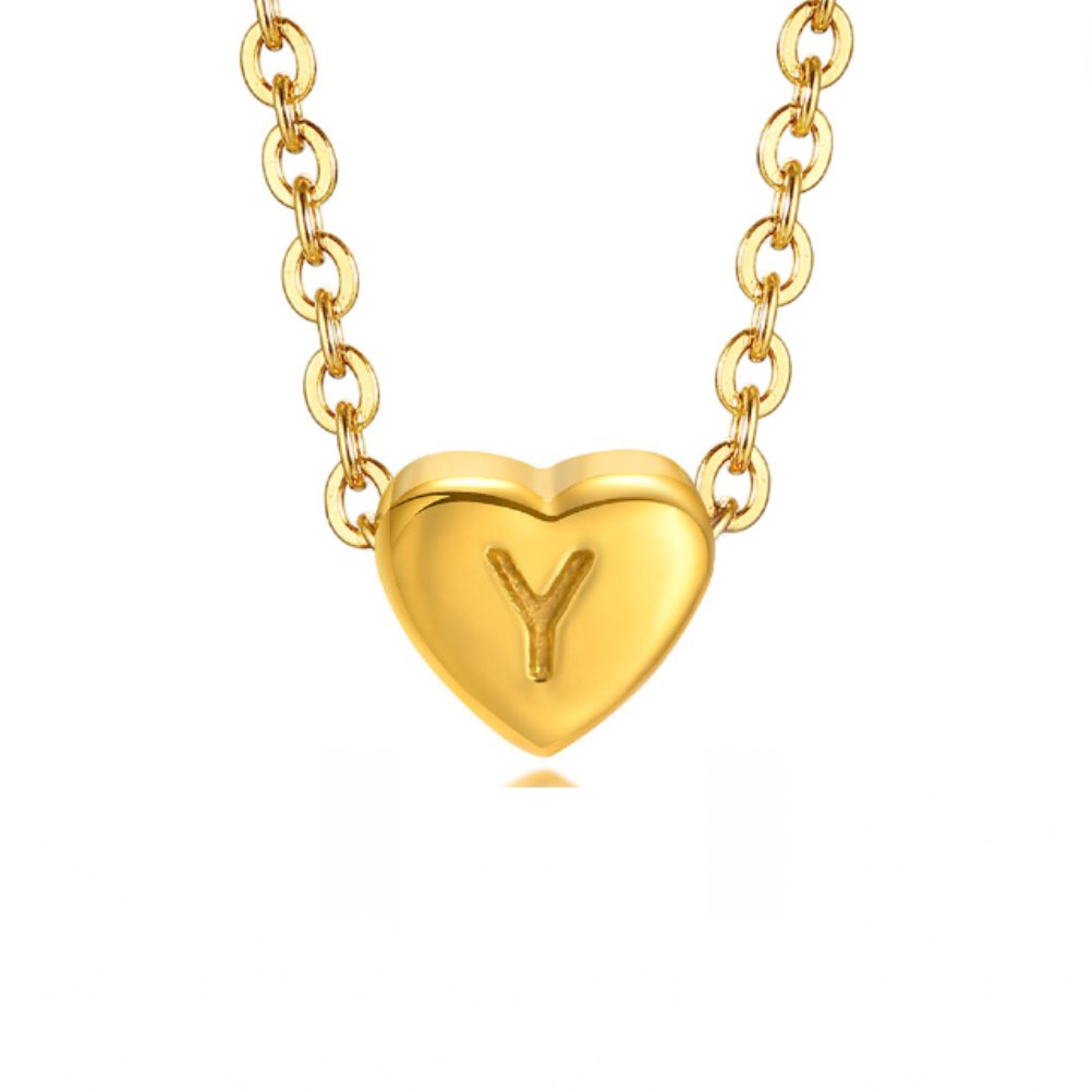 Collier so srdcom a iniciálou
