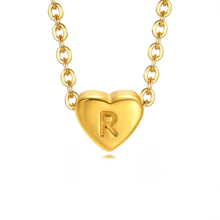 Collier so srdcom a iniciálou
