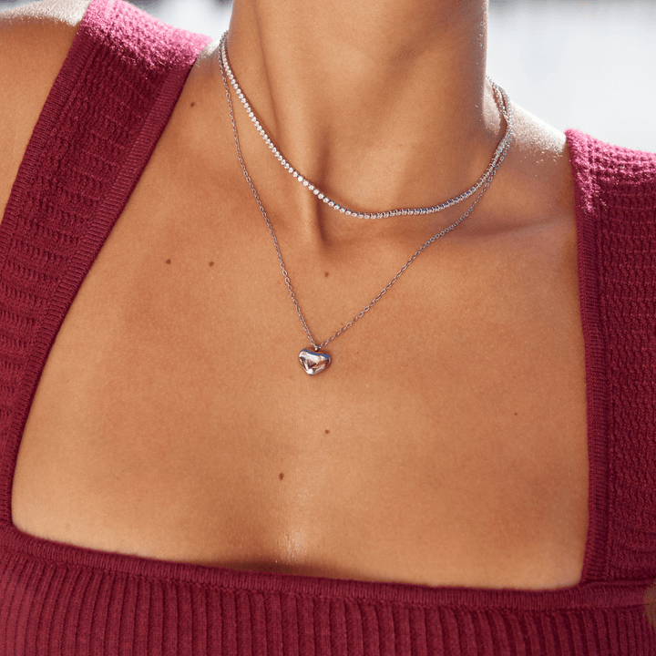 Collier argenté en cristal Cordelia