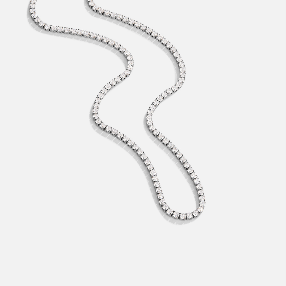 Collier argenté en cristal Cordelia