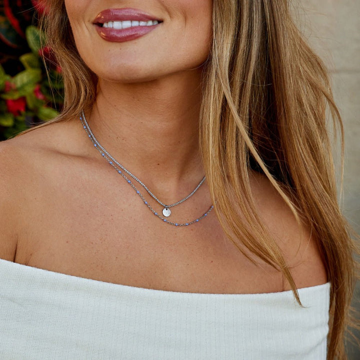 Lia multirang Collier argenté s mincou