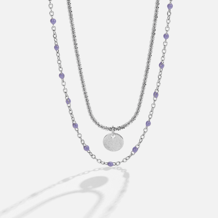 Lia multirang Collier argenté s mincou