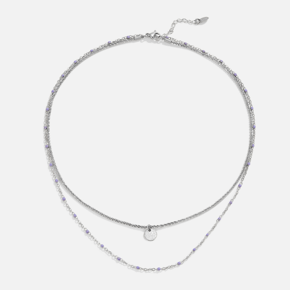 Lia multirang Collier argenté s mincou