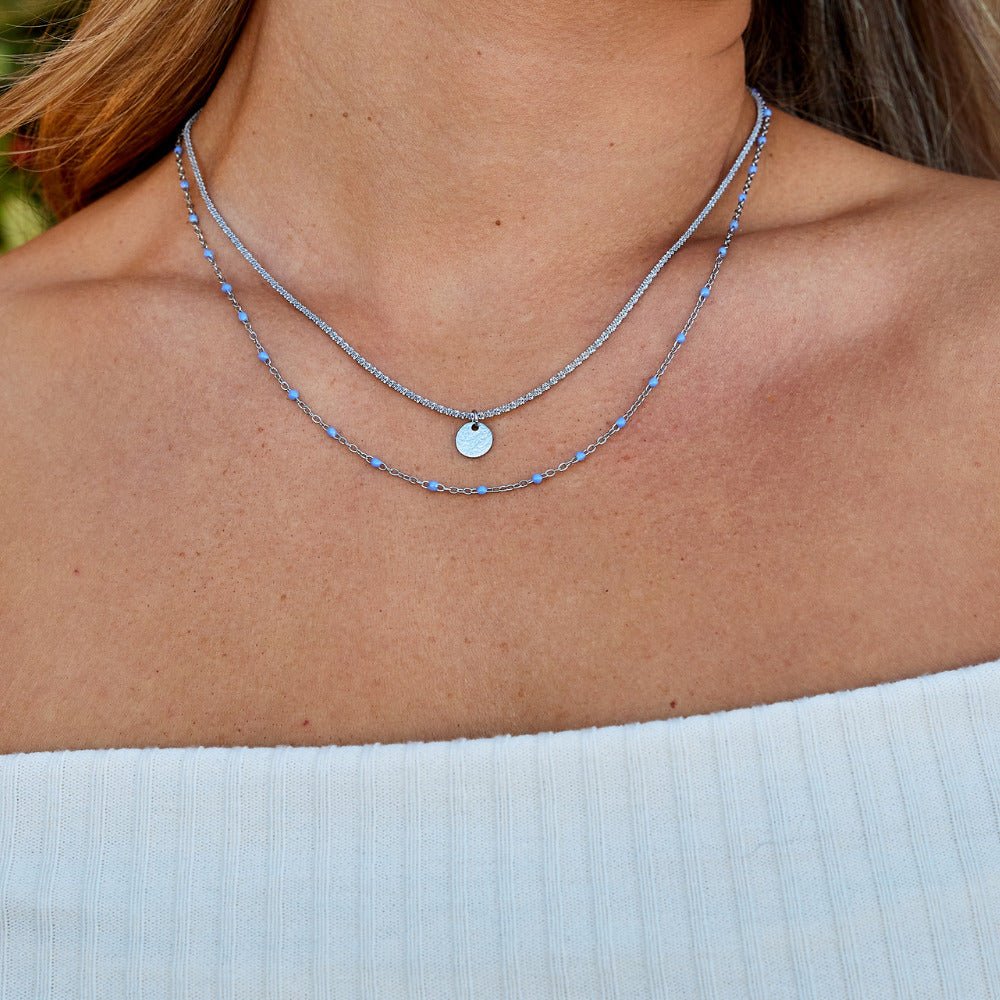 Lia multirang Collier argenté s mincou