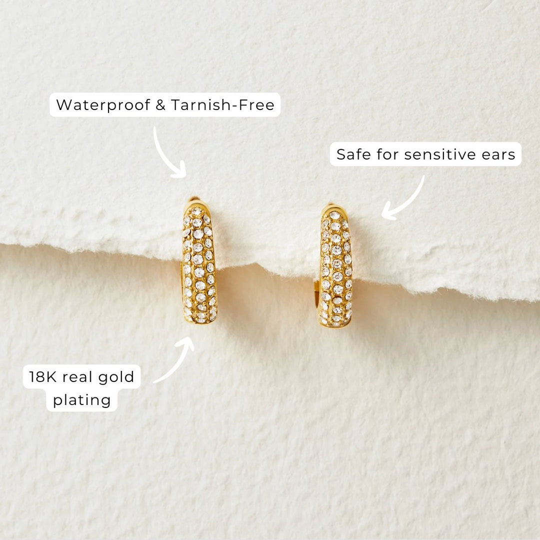 Boucles d’oreilles Lily en cristal