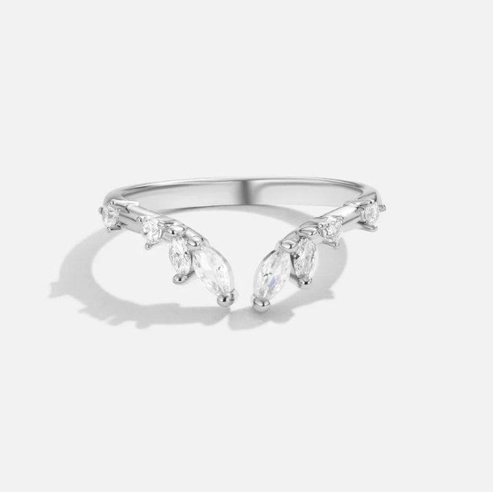 Bague Lily cristal argentée vigne