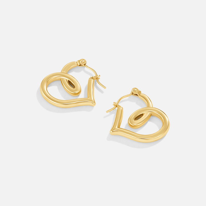 Boucles d’oreilles cœur torsadé Lira