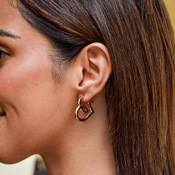 Boucles d’oreilles cœur torsadé Lira