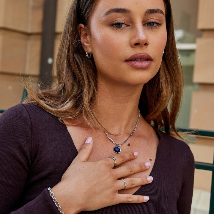 Liza Lapis Lazuli Collier argenté
