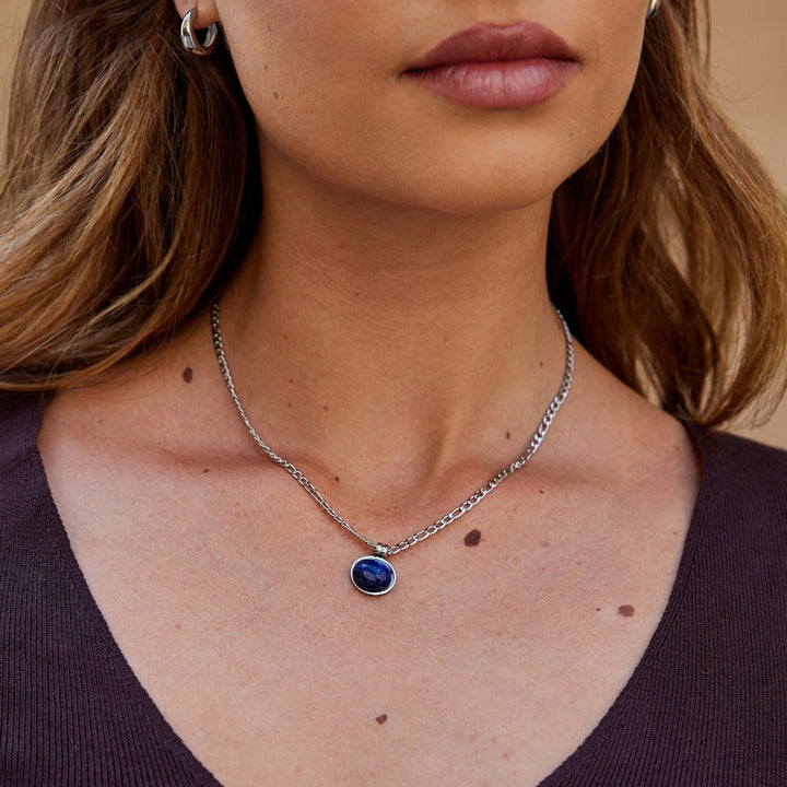 Liza Lapis Lazuli Collier argenté